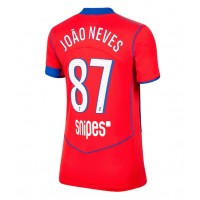 Paris Saint-Germain Joao Neves #87 Tretí Ženy futbalový dres 2025-26 Krátky Rukáv